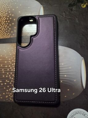 Samsung 26 Ultra Purple Leather Wallet Case